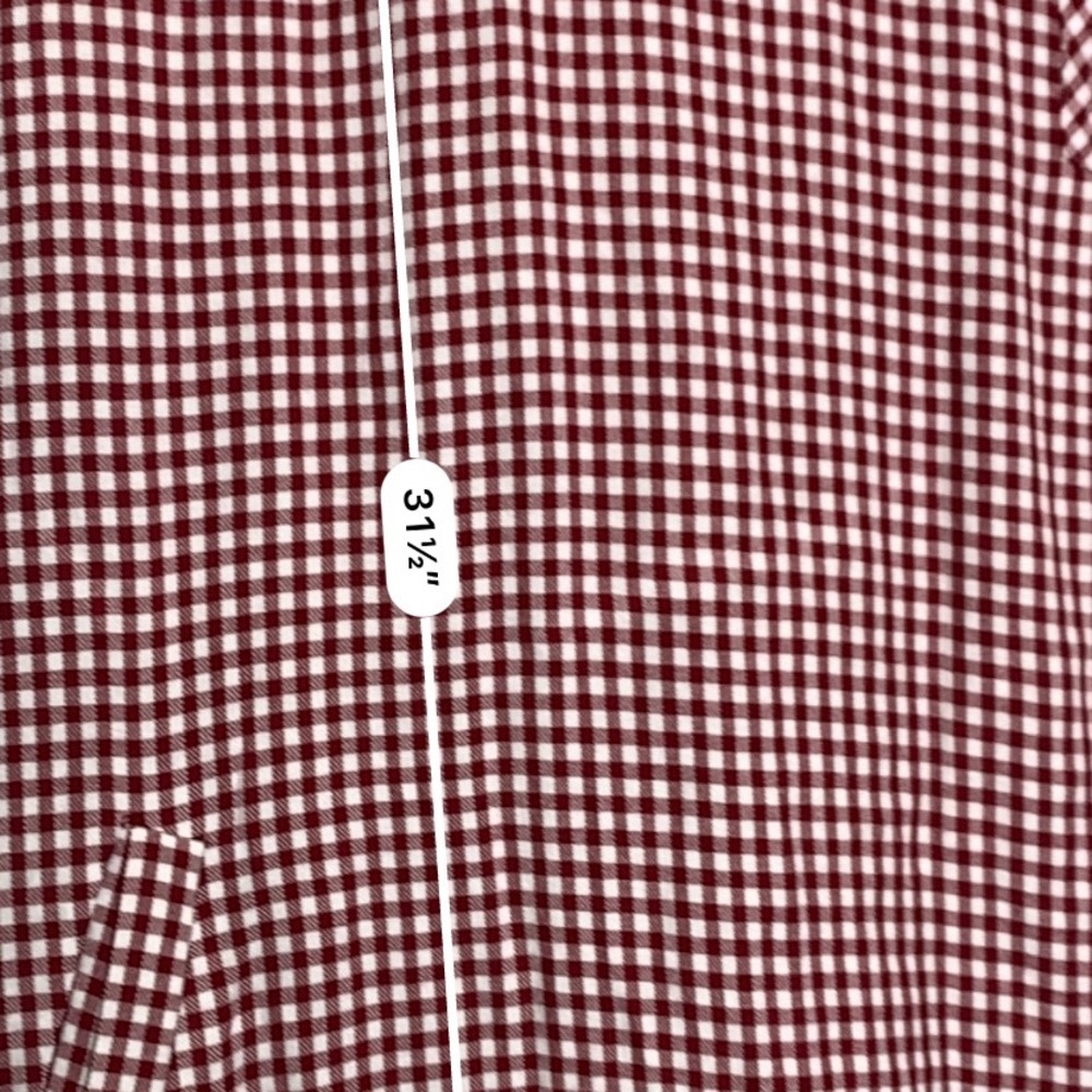 Madewell red white t-shirt dress gingham check - Picture 6 of 6
